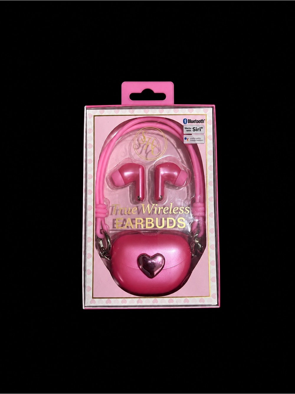 Pink True Wireless Earbuds with Charging Case - Bluetooth